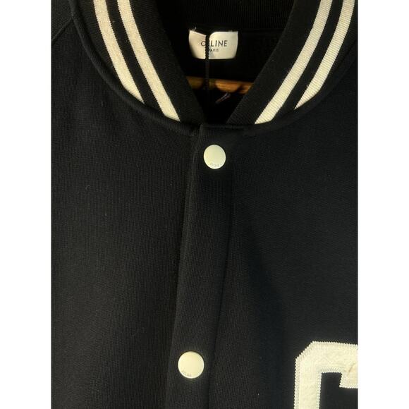Celine Black & White Teddy Varsity Jacket (Minor Discolor) - Picture 9 of 16